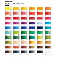 Phoenix Art Paint Fine Artist Watercolor Set of 24 Colors 8ml Tube