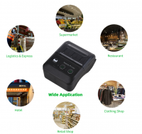 Mini portable thermal printer for barcode and receipt printing with USB & Blue tooth barcode printer handheld for easy carry