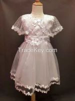 Embrodiery Lace Equin Tops Tulle Flower Girls Dress for Girls
