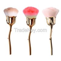1 rose flower-shaped makeup brush set, ladies foundation brush, luxury