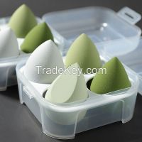 2021 New Private Label Super Soft High Quality Latex Free Cosmetic Puff Make Up Makeup Sponge Set Case Beauty Profession
