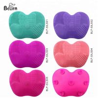 wholesale big silicone makeup brush cleaning pad and make up brush cleaning mat with chuck