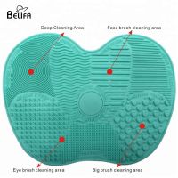 Wholesale Big Silicone Makeup Brush Cleaning Pad And Make Up Brush Cleaning Mat With Chuck