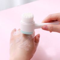 soft bristle station cleansing brush 3D double face cleansing brush manual cleansing brush deep cleaning