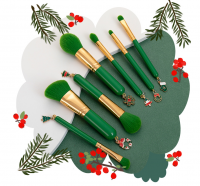 7 Pieces Premium Synthetic Face Powder Blush Eyeshadow Christmas Gift Free Sample Highend Makeup Brush