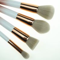 12 Pieces 2 color handle with Charcoal grey synthetic hair Classic Makeup brush for maquillaje