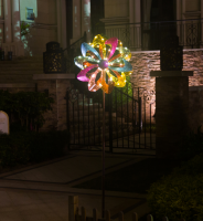 plastic wind spinner with solar lights