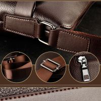 Men Pu Leather Casual Business Messenger Shoulder Bag