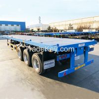 3 Axle 40 Ft Flatbed Container Semi Trailer