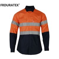 Men workwear high visibility reflective work wear polo work shirts with reflector