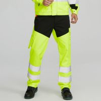 FRECOTEX Oil Resistant Hi Vis Yellow Reflective Flame Retardant Trousers Pants