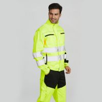 Custom Mens Oem Work Safety Workwear Reflective Working Industrial Work Uniformjacket