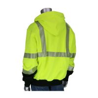 Mens Hi-viz Vis High Visibility Jacket Hoodie Work