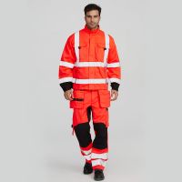 Xinke Protective High Quality Safety Reflective Red Cotton Jacket