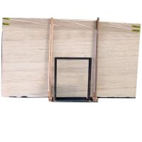 Serpeggiante moca cream limestone tile for exterior wall cladding
