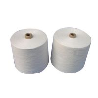 High Strength Bleach White 100% Spun Polyester Yarn On Plastic Cone