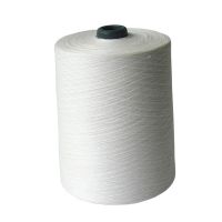 High Strength Bleach White 100% Spun Polyester Yarn On Plastic Cone