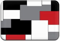 White,Grey,Black and Red Irregular Geometric Splicing Print Door Mat Entrance Mat Floor Mat Rug Indoor//Bathroom/Kitchen Mats Rubber Super Absorbent Non Slip (23.6"x15.7" 60cmx40cm)