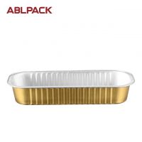 Gold Smooth Wall Aluminium Foil Container With Pet Lid