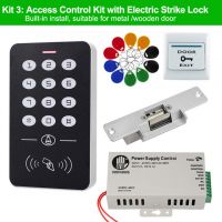 Obo Hands Door Access Control System Kit Rfid Keypad + Power Supply + Electric 180kg Magnetic Lock Strike Door Locks For Home