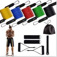Fitness Latex Exercise 11Pcs Assist Resistance Band Tube Set