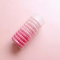 Gradient Telephone Wire Hair Ring 10pcs One Box