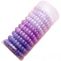 Gradient Telephone Wire Hair Ring 10pcs One box