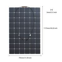 Solarparts 150W ETFE Sunpower Flexible Solar Panel