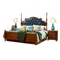 Umikk Solid Wood Bed Frame with Vintage Headboard Customize Wooden Bed