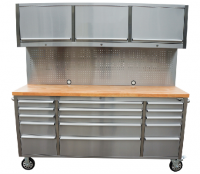 Red tool chest 72 inch with 18 drawers rolling trolley box