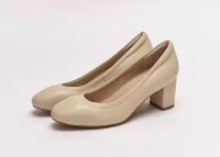 Soft Sheepskin Leather Women Shoes Heels