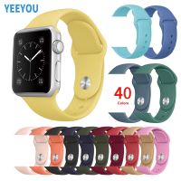 Soft Silicone Replacement Sport Band For Apple Watch Series 7/6/5/4/3 38/40/42/44 mm iWatch Straps Customized Engraved LOGO
