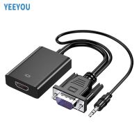 1080P VGA to Supporting HDMI Adapter Cable Male to Male Full HD Conversion Audio& Video Cable for Monitor HDTV Computer