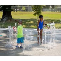 Cenchi Water Fountain Arch Jet Children Playable Spalsh Pad Park Sprinkler Spray Featuyres