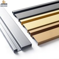 Floor U Profile Ti Gold Brushed Stainless Steel Tile Corner Trim