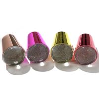 Cross-border nail new colorful seal fully transparent handle five-color silicone head optional print head