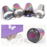 Cross-border Nail New Colorful Seal Fully Transparent Handle Five-color Silicone Head Optional Print Head
