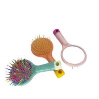 Magic  korean multi-function rainbow comb with mirror health care antistatic comb two in one plastic comb