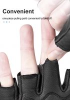Inbike Men Sport Anti Skid Gloves Hook And Loop Strip Goat Leather Half Finger Bike Riding Motorcycle Gloves Cm201