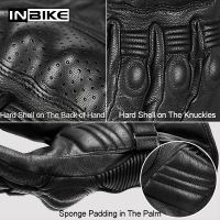 Inbike Sport Winter Waterproof Gloves Leather Full Finger Racing Riding Motorcycle Gloves Cw863