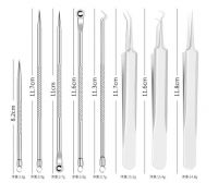 Skin Care Cleaning Comedo Blackhead Remover Stainless Steel Spot Tool Facial Pimple Acne Needle Set