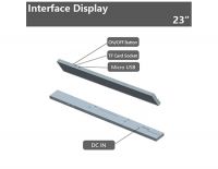 36.6 Inch Bar Type Lcd Display Shelf High Definition Wall Mount Shelf Screen For Retail Shop