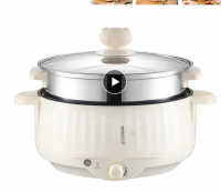 1.7L Multicooker Single/Double Layer Electric Pot 1-2 People Household Non-stick Pan Hot Pot Rice Cooker Cooking Appliances