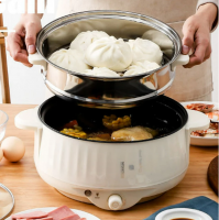 1.7L Multicooker Single/Double Layer Electric Pot 1-2 People Household Non-stick Pan Hot Pot Rice Cooker Cooking Appliances