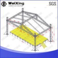 Aluminum Lighting Portable Mobile Event Concert Stage Equipment Truss With Roof System