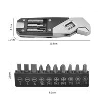 Stainless steel Multi-Function Folding Wrench Tool bike repair tools With Screwdriver Outdoor Survival Outfit