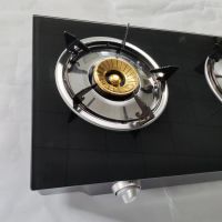 Kitchen Appliance double burner tempered glass gas stove