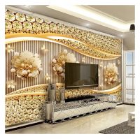 Customized Wall Mural 3d 5d 8d 16d Embossed Wall Decoration for Home TV Background Wallpaper