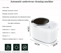 Mini Portable 2.5L Washing Machine Automatic Dormitory Travel Underwear Washing Machine Capacity Small Sterilization Instrument Mini Portable 2.5L Washing Machine Automatic Dormitory Travel Underwear Washing Machine Capacity Small Sterilization Instrumen