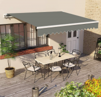 Manual Operations Coffee Shop Retractable Awning